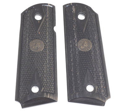SR1911® Officer Double Diamond Wood Laminate Grip - Charcoal
