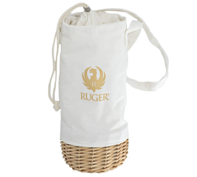 Ruger Malbec Insulated Canvas & Willow Wine Bottle Basket