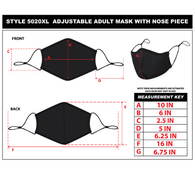 Adjustable Double Layer Face Mask - XL