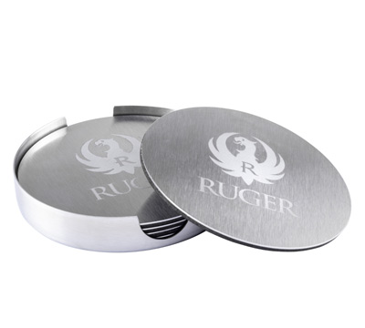 Ruger Stainless Steel Coaster Set - 6 Pieces
