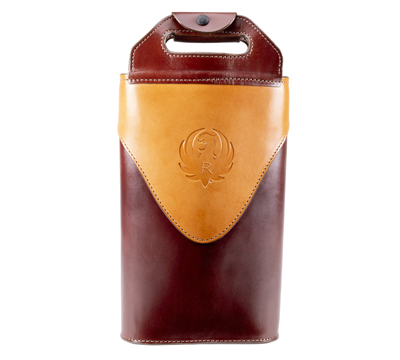 Ruger Wine Tote - Double  Bottle - Havana Brown w/ Tan Overlay