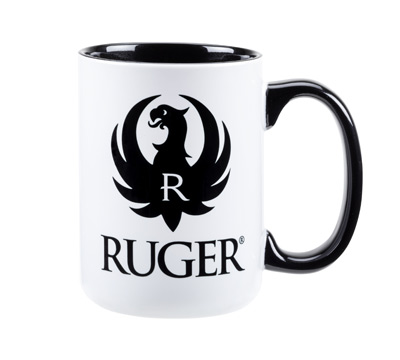 Ruger Balck and White Mug - 16 oz.