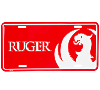 Ruger Red License Plate