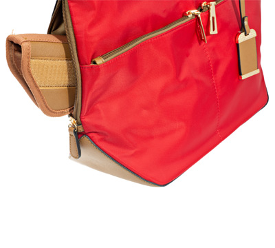 red nylon purse