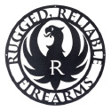 Ruger Metal Wall Sign - Round - Black