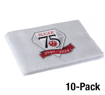 Ruger 75th Anniversary White Cleaning Cloth - 10 Pack