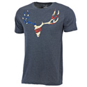Go Wild Camo Patriot Skull Blue T-Shirt