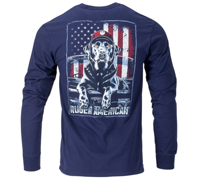 Ruger American Labrador Long Sleeve T-shirt - True Navy