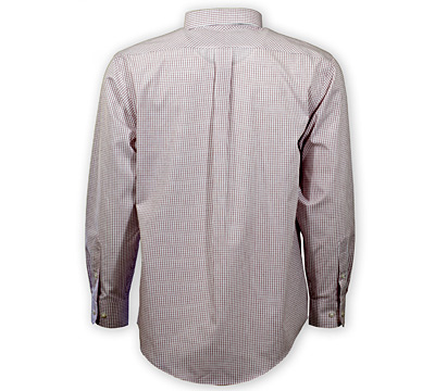 Ruger® Mens Merlot Tattersal Long Sleeve Dress Shirt-ShopRuger