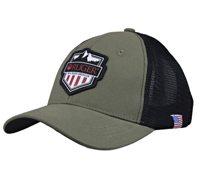 Ruger Army Green & Black Trucker Cap