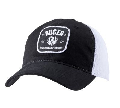 Ruger Black and White Trucker Cap