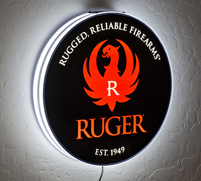 Ruger Single-Sided Halo Lighted Sign