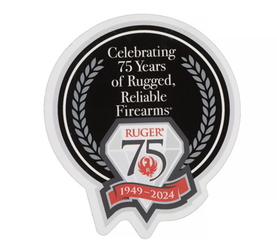 Ruger 75th Anniversary Round Decal