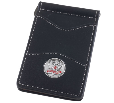 Ruger 75th Anniversary RFID Leather Money Clip Wallet - Black