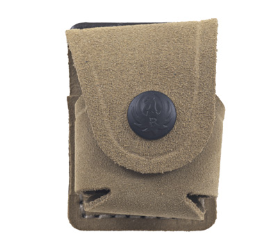 Super Wrangler DeSantis Wild Hog Cylinder Pouch - Tan & Suede