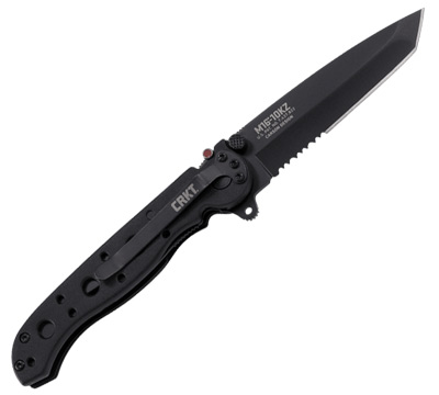 CRKT M16-10KZ Tanto Black with Triple Point Serrations