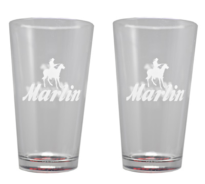 Marlin Pint Glass, Set of Two