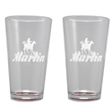 Marlin Pint Glass, Set of Two